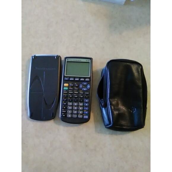 Texas Instruments TI-83 Graphing Calculator Black With Cover and a Zipper Case - Picture 1 of 12